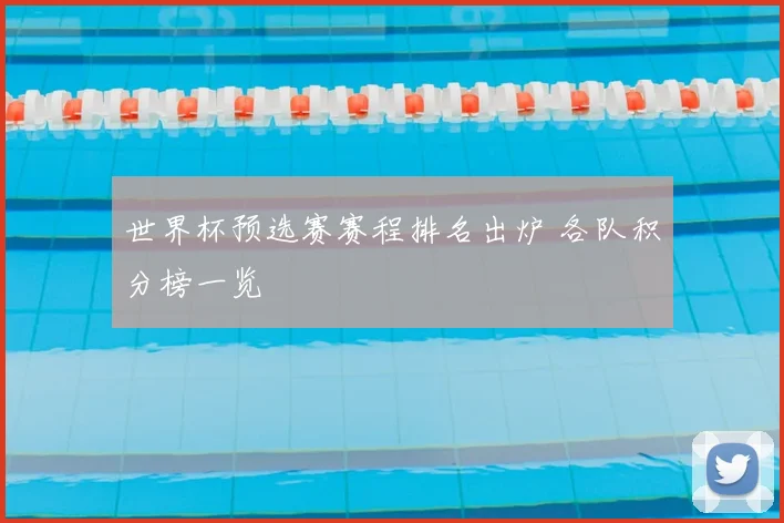 世界杯预选赛赛程排名出炉 各队积分榜一览